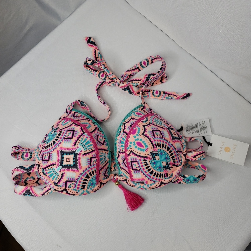 Shade & Shore Bikini Top Size 34B Padded Underwire